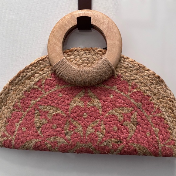 Antik Kraft Handbags - Antik Kraft Jute Woven Clutch